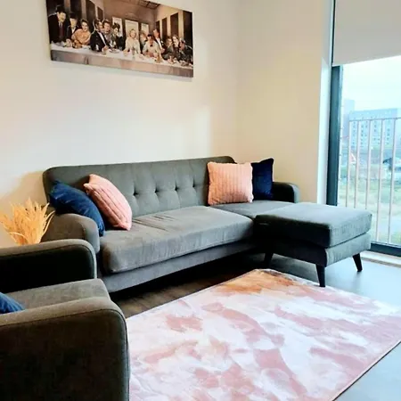 Balcony, Waterfront, En-suite, Roof Terrace, Yogo Exercise Studio, City Views Salford Apartmán
