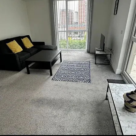 Chic 1 Bed Mcr Ap W/balcony- Sleeps 4 Lägenhet Manchester