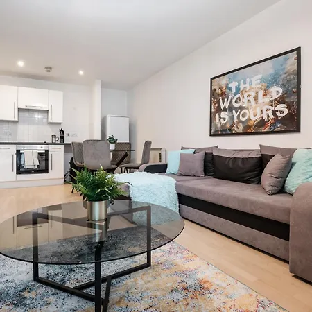 Lux Livin' - Luxury 2 Bed Centre Free Parking Lejlighed *