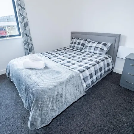 Apartamento Quay House - Salford - 2bdr Sleeps 7, Spacious & Quiet - Free Parking - Close To Centre, United & The Lowry Manchester