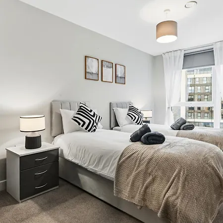 Lux 2bd, Free Parking & Wifi, Near Mcr Center And Media Appartement *