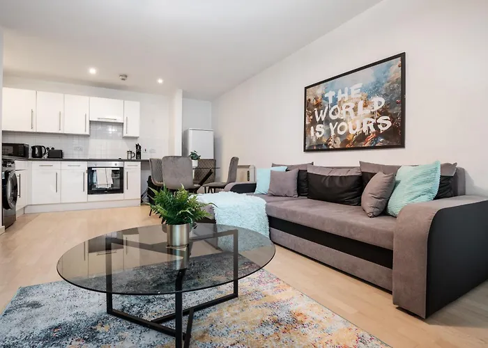 Lux Livin' - Luxury 2 Bed Centre Free Parking Lejlighed