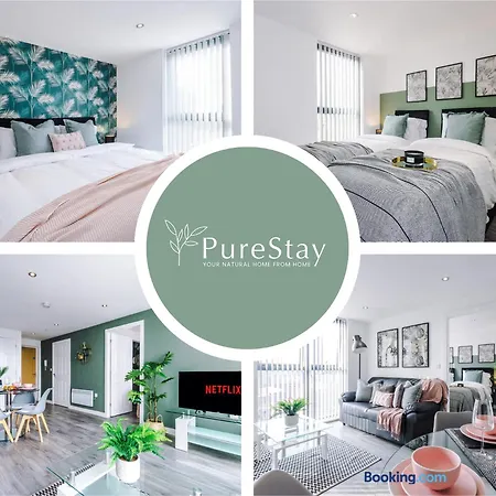 Stunning Two Bed By Purestay Short Lets & Serviced With Free Parking & Wifi *