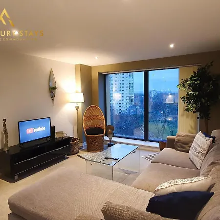 Apartmán Fru Luxury Stays Serviced *simba* - 2 Bedroom Apartment, Sleeps 4. Gated Allocated Parking Manchester