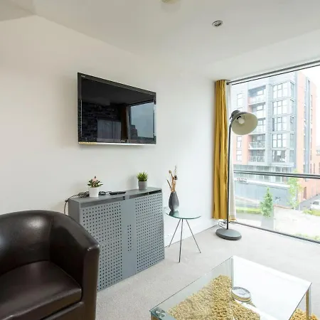 Apartment Trendy 2Br Close To Media City University Of Salford & City Center