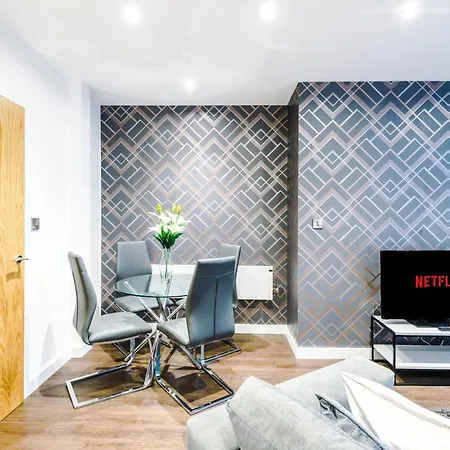 아파트 The Popworks 2 Bedroom - Mcr Dens 맨체스터