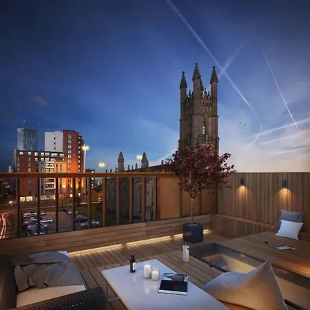 Apartmán Luxury New Built Split-level Flat With Rooftop Gardens Access Manchester