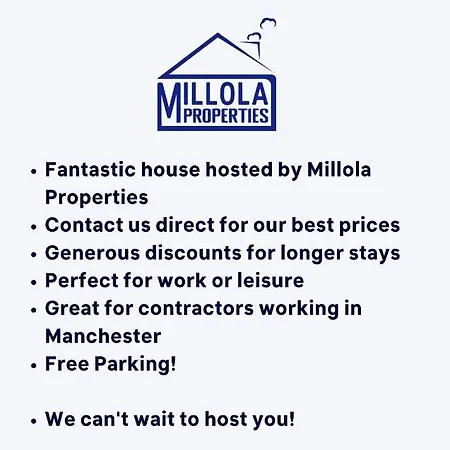 1 Mile To Etihad Stadium & Coop Arena, Free Parking, 7 Ppl Дом отдыха Манчестер