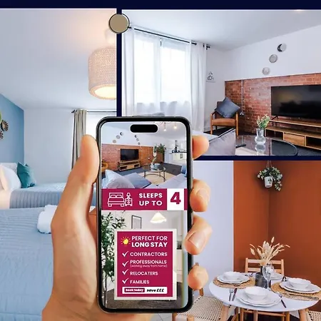Luxurious 1-bedroom Apartment, Sleeps 4, Free Parking Apartamento Mánchester