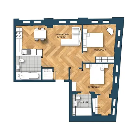 דירה Premium 2-3 Bed Apartments In Chinatown Manchester!