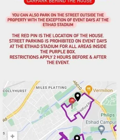 Modern 4-bed House Free Parking Walking Distance To Coop Live , Etihad, Ancoats And Centre Дом отдыха