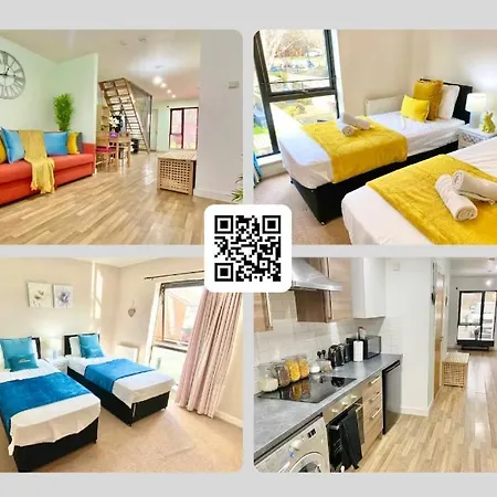 Spacious 5 Bed Townhouse Manchester, Salford Qauys - Two Bedroom With Parking شقة مانشستر