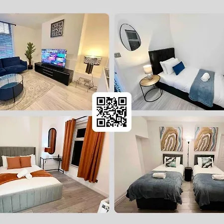 Modern 4 Bedroom House - 8 Beds - Contractors - Free Parking - Large Family Manchester