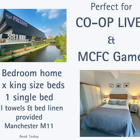 Holiday home Ao & Etihad Stadium 6 Guest Stay- 3 Bedroom Central House With Parking & Wi Fi Manchester