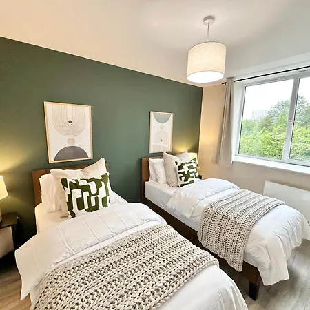 1Br Salford Apartment By Ankers Short Term Rental Salford Near Tram Stop Daire *