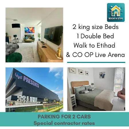 Holiday home Ao & Etihad Stadium 6 Guest Stay- 3 Bedroom House With Parking & Wi Fi *