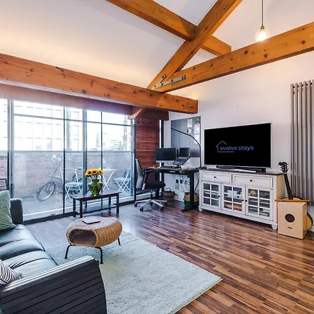 Lejlighed Mcr 2br 2ba, Workspace, Wifi, Full Kitchen