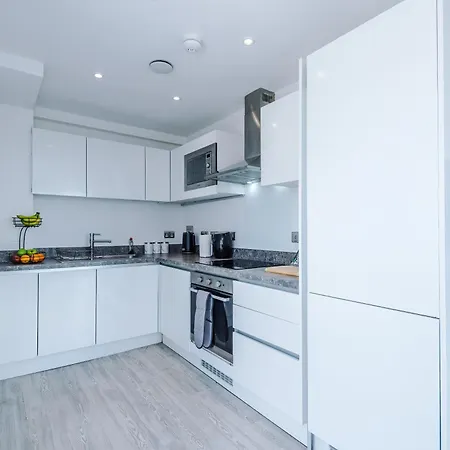 Apartment 2br Chic And Stylish In Salford, Wifi, Kitchen, Parking With View Manchester