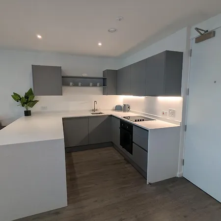 شقة New 1br Gym Roof Terrace Lounge مانشستر