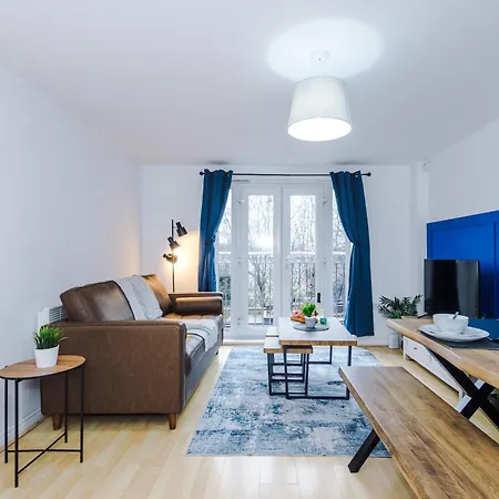 Lägenhet Salford Serene - Luxury Cosy 2-bed For Business, Events And Breaks - Near Centre - Hosted By Parydise