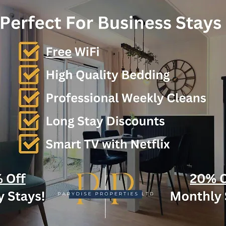 Salford Serene - Luxury 2-bed For Business, Events And Breaks - Near Centre - Hosted By Parydise דירה