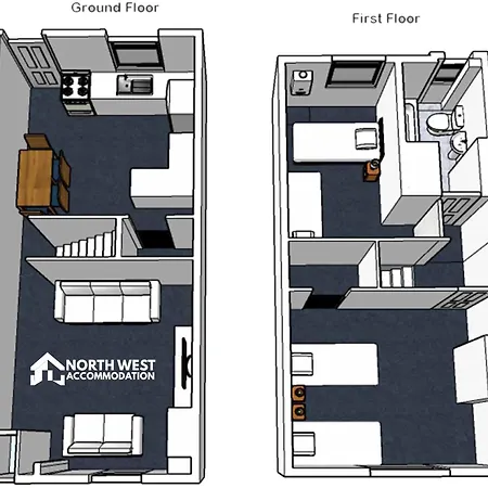 別荘 Newly Refurbished 2-bedroom In 10 Mins From Centre With Free Wifi By North West マンチェスター
