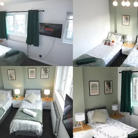 Ferienhaus 2bdr House 4 Beds & Sofa With 3 Tvs Netflix Ps4 Free Parking Near Mcr Ao Arena *