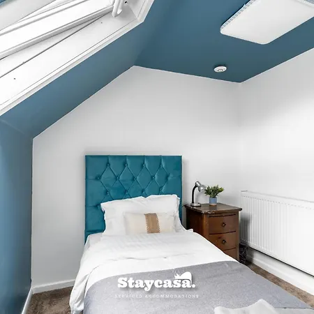 Nyaraló Stylish 6br W Parking & Gym Manchester