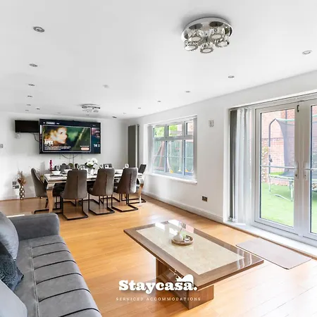 Stylish 6br W Parking & Gym Nyaraló Manchester