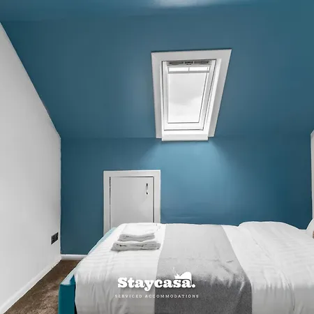 Stylish 6br W Parking & Gym Nyaraló Manchester