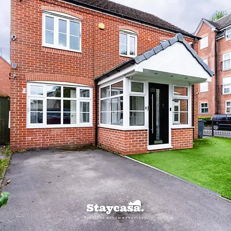 Nyaraló Stylish 6br W Parking & Gym Manchester