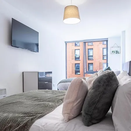 Manchester, Modern Apartment, Salford Riverside Daire *
