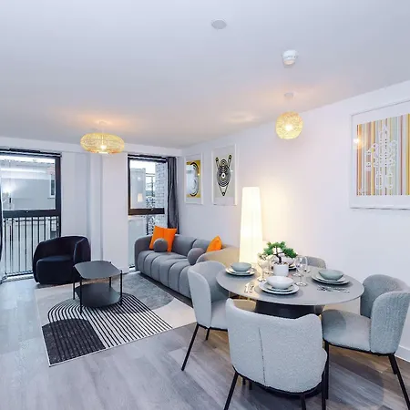 Appartement Stylish 2br 2ba - Gym & Co-working Manchester
