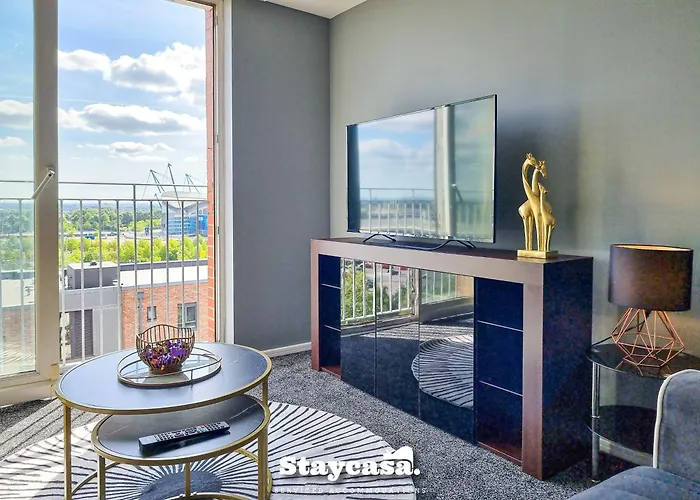 Luxury Sportcity Amazing Views With Parking 아파트 맨체스터