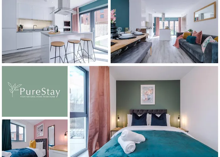 Modern 5 Bedroom House In By Purestay - Short With Service & Free Parking