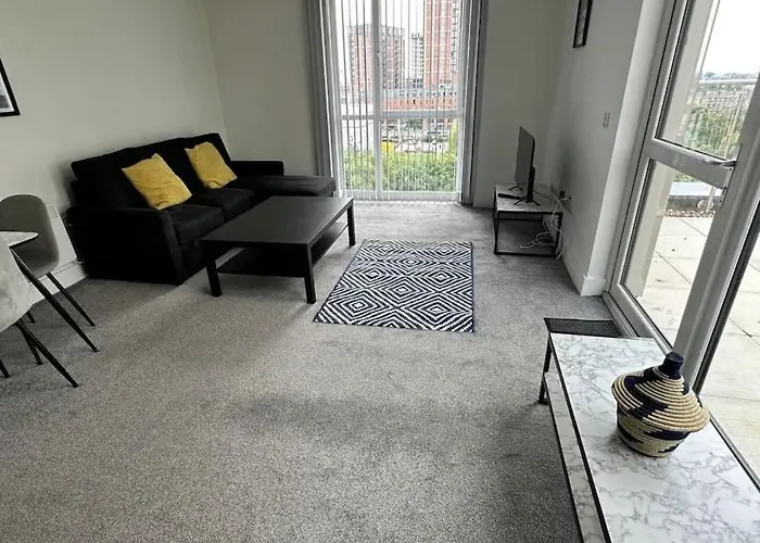 Chic 1 Bed Mcr Ap W/balcony- Sleeps 4 Apartamento Mánchester