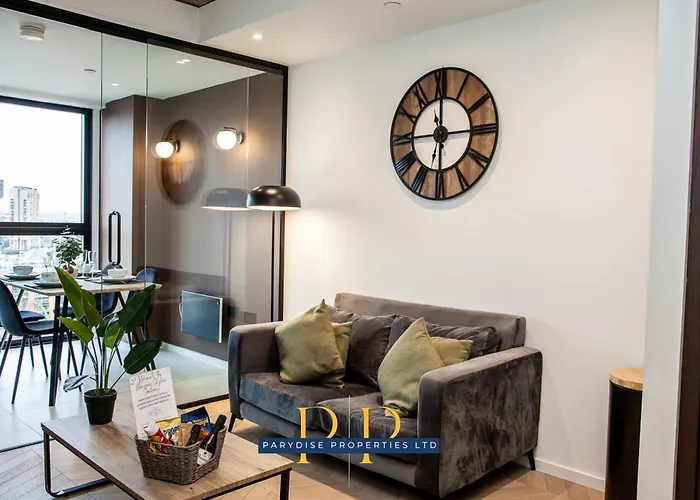 Deansgate Luxury - Modern & Warm 1-bed - Ideal For Business Or Work - Presented By Parydise *