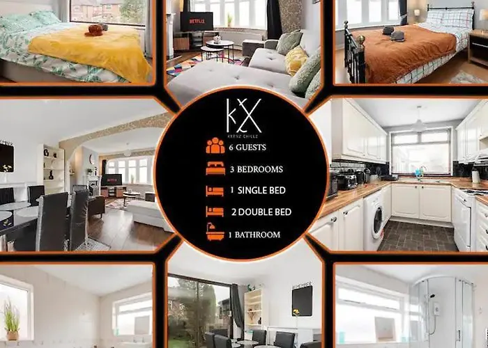 Elegant 3-bedroom Retreat Free Parking Keenzchillz * Manchester