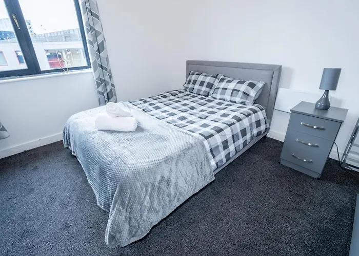Appartement Quay House - Salford - 2bdr Sleeps 7, Spacious & Quiet - Free Parking - Close To Centre, United & The Lowry Manchester