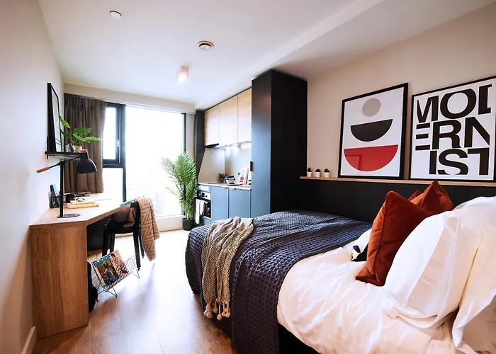 Student Only Luxury Studio, Circle Square Manchester,minimum 42 Nights 公寓