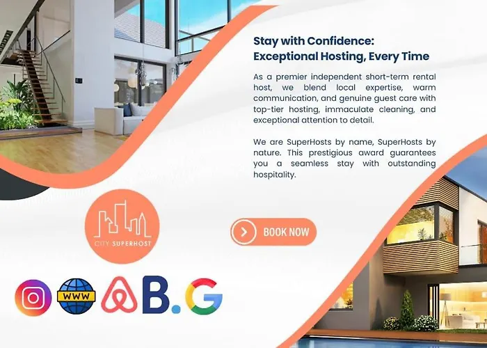 בית נופש Stunning 4-bedroom Townhouse With Free Parking *