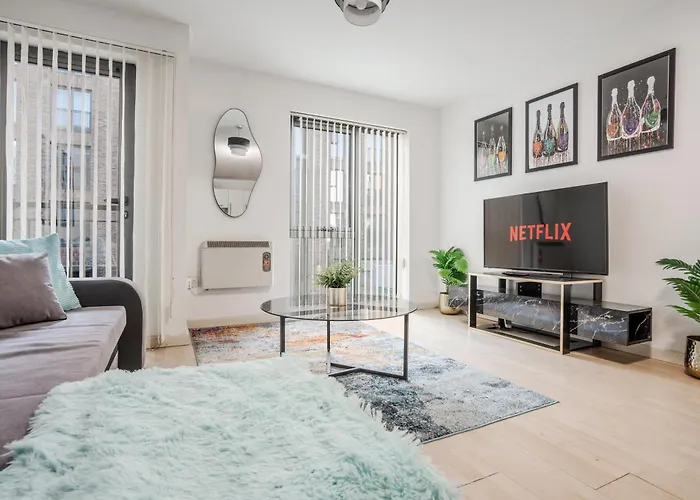 Apartament Lux Livin' - Luxury 2 Bed Centre Free Parking Manchester