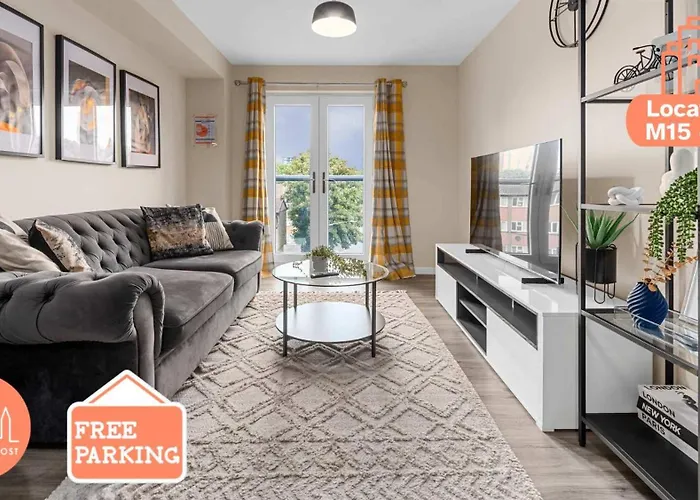 2 Bed Free Parking Mcr By Superhost *