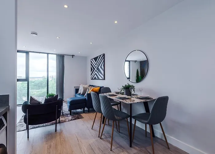 Luxury 1br Self Check-in 10mins To Centre Daire Manchester