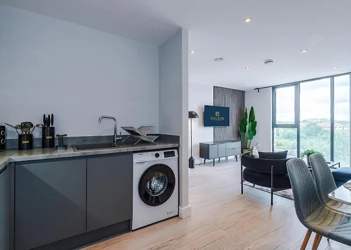 Luxury 1br Self Check-in 10mins To Centre Daire Manchester