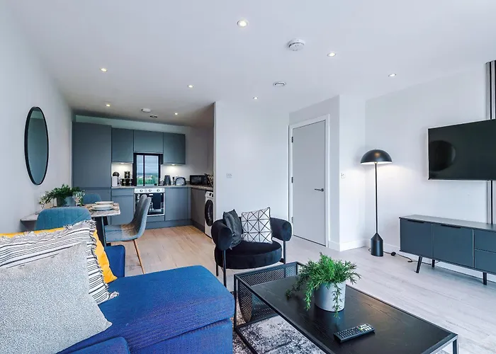 Daire Luxury 1br Self Check-in 10mins To Centre Manchester