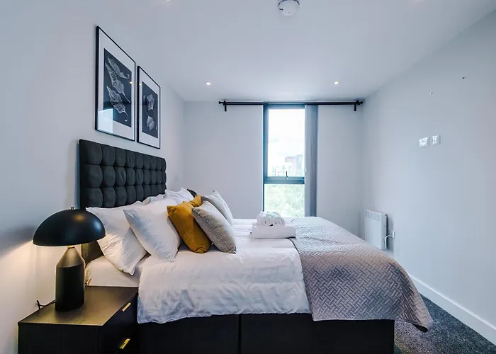 Daire Luxury 1br Self Check-in 10mins To Centre Manchester