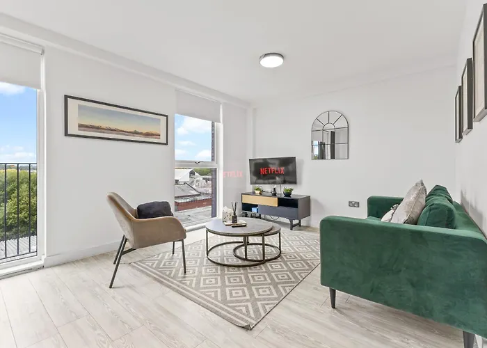 Apartamento Modern 2br Urban Nest In Salford, For 4 Mánchester