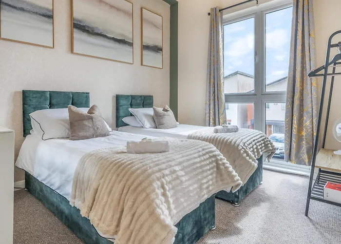 別荘 Contractor Stay Near Etihad Stadium & Co-Op Live With Free Parking *