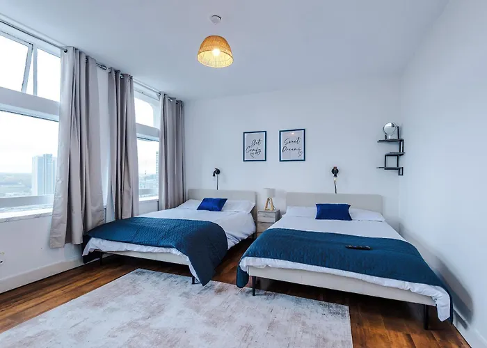 Apartmán 2br Heights Sleeps 7 Parking & Wifi Manchester